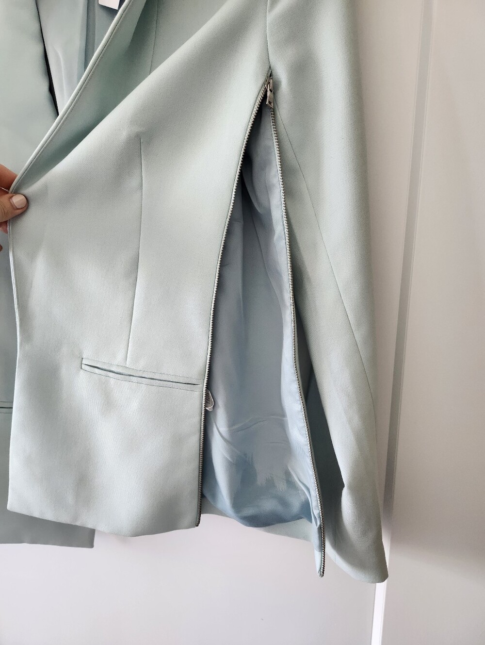 Club Monaco Pastel Blue Wool Blazer - Picture 12 of 14